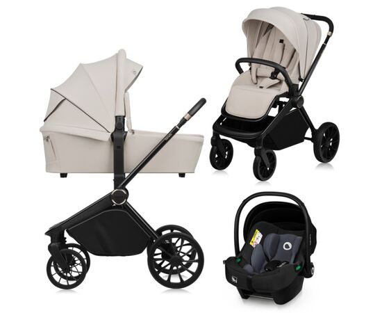 Коляска Lionelo 3 в 1 Mika Plus Beige Sand (LO-MIKA PLUS 3IN1 BEIGE SAND)