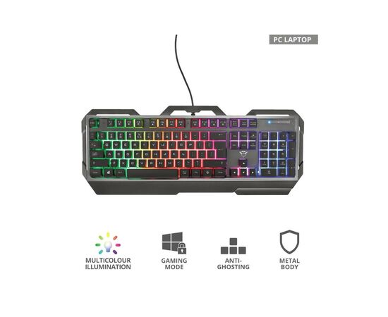 Клавиатура Trust GXT 856 Torac Illuminated Black (23577), изображение 9 Клавиатура Trust GXT 856 Torac Illuminated Black (23577), изображение 9