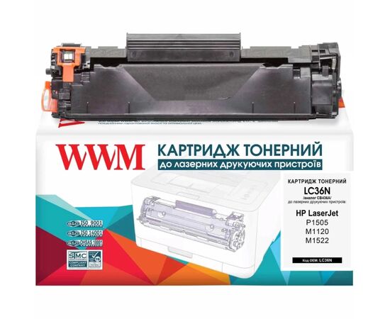 Картридж WWM для HP LJ P1505/M1120/1522 (LC36N)