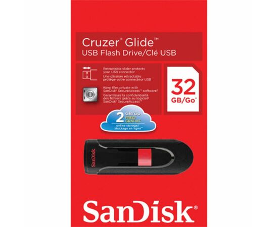 USB флеш накопитель SanDisk 32Gb Cruzer Glide (SDCZ60-032G-B35), изображение 3 USB флеш накопитель SanDisk 32Gb Cruzer Glide (SDCZ60-032G-B35), изображение 3