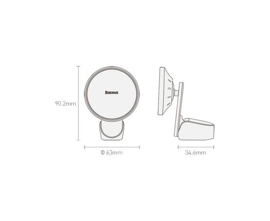 Универсальный автодержатель Baseus Big Energy Car Mount Wireless Charger (WXJN-01), изображение 9 Универсальный автодержатель Baseus Big Energy Car Mount Wireless Charger (WXJN-01), изображение 9