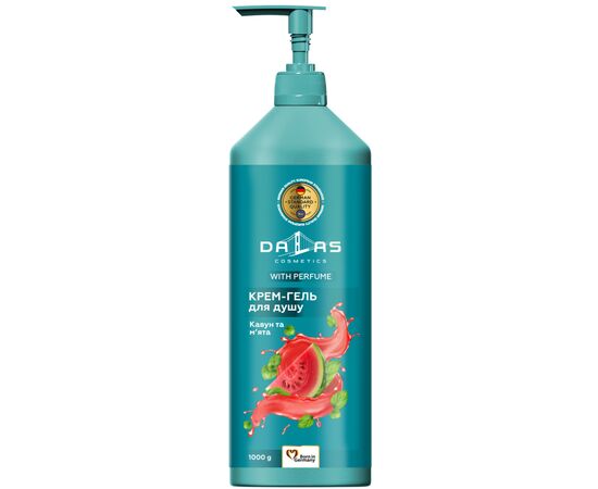 Гель для душа Dalas Cosmetics Арбуз и мята 1000 г (4823128004844)