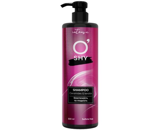 Шампунь O'Shy Intense Ceramides & Keratin Еластичність та гладкість 500 мл (4820263232965)