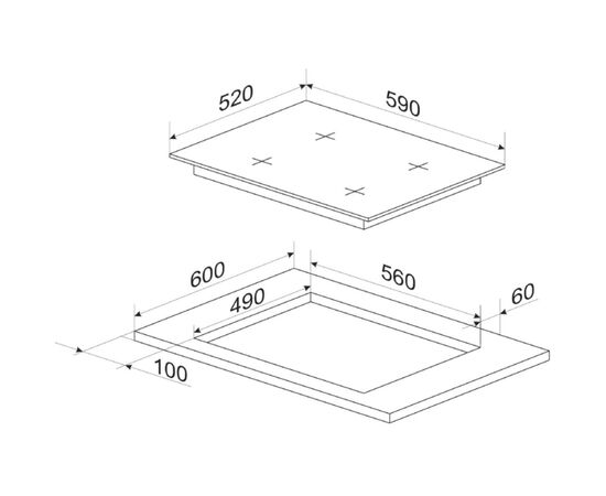 Варочная поверхность Hansa BHGI 6515506, изображение 2 Варочная поверхность Hansa BHGI 6515506, изображение 2