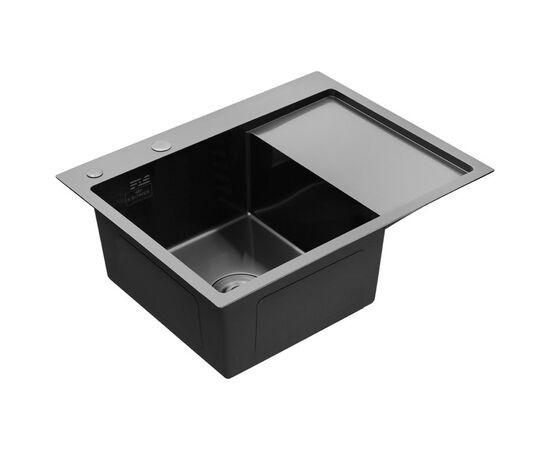 Мойка кухонная Kroner Schwarze-6350LHMPVD (CV031322), изображение 3 Мойка кухонная Kroner Schwarze-6350LHMPVD (CV031322), изображение 3