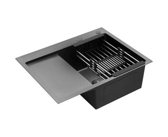 Мойка кухонная Kroner Schwarze-6350RHMPVD (CV031323), изображение 4 Мойка кухонная Kroner Schwarze-6350RHMPVD (CV031323), изображение 4