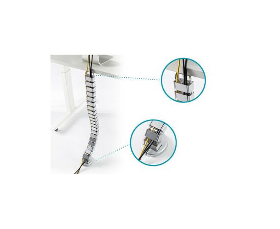 Держатель для кабеля Digitus гнучка кабельна трубка із кріпленням "гачок-петля", 2м (DA-90505), изображение 7 Держатель для кабеля Digitus гнучка кабельна трубка із кріпленням "гачок-петля", 2м (DA-90505), изображение 7