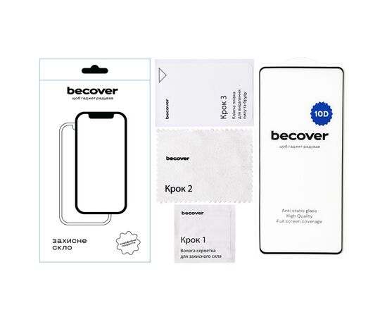 Стекло защитное BeCover Infinix Note 40 Pro (X6851) 10D Black (712332), изображение 4 Стекло защитное BeCover Infinix Note 40 Pro (X6851) 10D Black (712332), изображение 4
