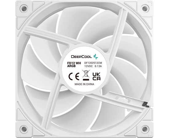 Кулер для корпуса Deepcool FD12 ARGB WH-3 IN 1 (R-FD12-WHAPN3-G), изображение 7 Кулер для корпуса Deepcool FD12 ARGB WH-3 IN 1 (R-FD12-WHAPN3-G), изображение 7