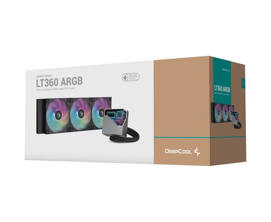 Система жидкостного охлаждения Deepcool LT360 ARGB Black (R-LT360-BKAMNC-G-1), изображение 6 Система жидкостного охлаждения Deepcool LT360 ARGB Black (R-LT360-BKAMNC-G-1), изображение 6