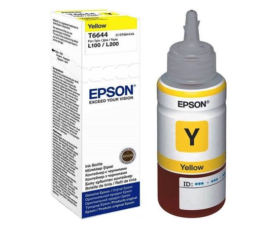 Контейнер с чернилами Epson 664 yellow (70мл) L100/L200 (C13T66444A)