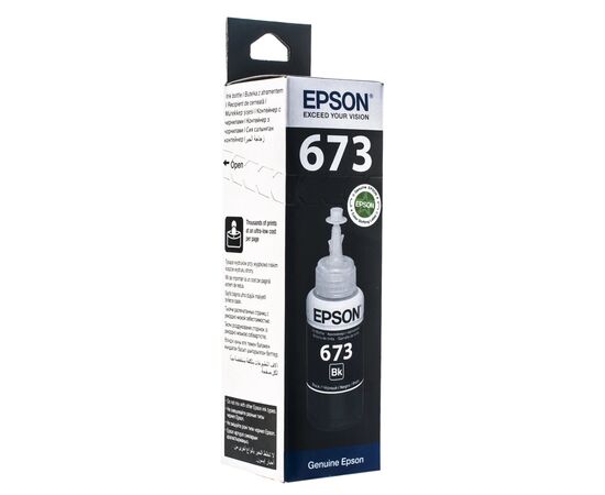 Контейнер з чорнилом Epson 673 black 70мл L800/1800 (C13T67314A)