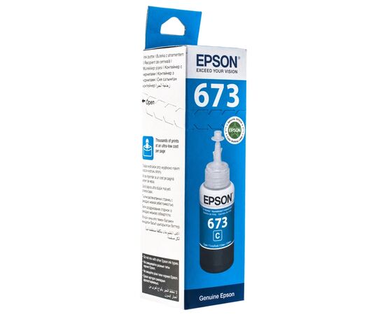 Контейнер с чернилами Epson 673 cyan 70мл L800/1800 (C13T67324A)