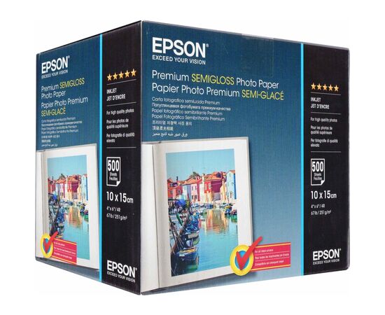 Фотопапір Epson 10х15 Premium Semigloss Photo (C13S042200)
