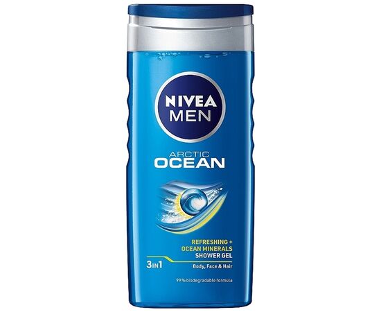 Гель для душу Nivea Men 2 в 1 Arctic Ocean для тіла та волосся 250 мл (4005900654250)