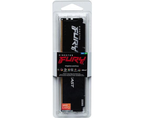 Модуль памяти для компьютера DDR5 16GB 6000 MHz Beast AM5 Black Kingston Fury (ex.HyperX) (KF560C36BBE-16), изображение 4 Модуль памяти для компьютера DDR5 16GB 6000 MHz Beast AM5 Black Kingston Fury (ex.HyperX) (KF560C36BBE-16), изображение 4