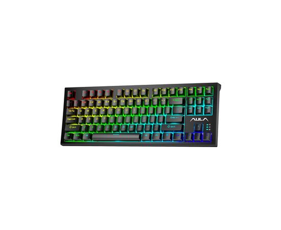 Клавиатура Aula F3032 Keycaps plus 21 Dark Yellow Keys KRGD Brown USB UA Black (6948391201740), изображение 2 Клавиатура Aula F3032 Keycaps plus 21 Dark Yellow Keys KRGD Brown USB UA Black (6948391201740), изображение 2