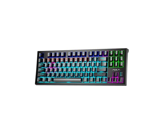 Клавиатура Aula F3032 Keycaps plus 21 Dark Yellow Keys KRGD Brown USB UA Black (6948391201740), изображение 3 Клавиатура Aula F3032 Keycaps plus 21 Dark Yellow Keys KRGD Brown USB UA Black (6948391201740), изображение 3