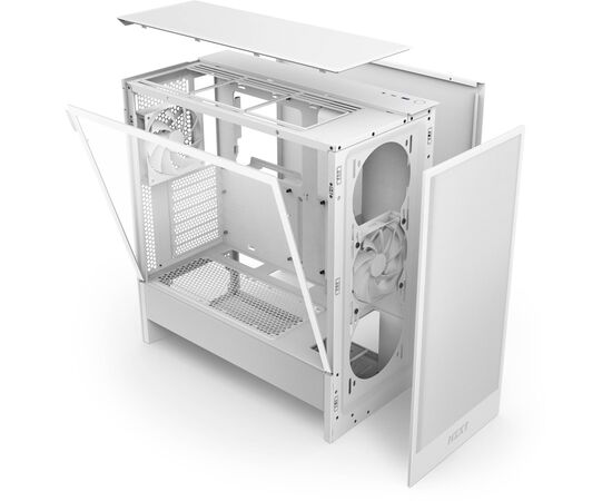 Корпус NZXT H5 Flow Compact All White (CC-H52FW-01), изображение 11 Корпус NZXT H5 Flow Compact All White (CC-H52FW-01), изображение 11