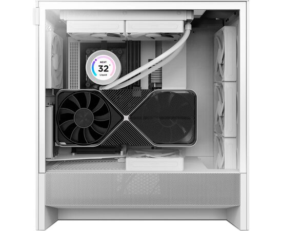 Корпус NZXT H5 Flow Compact All White (CC-H52FW-01), изображение 7 Корпус NZXT H5 Flow Compact All White (CC-H52FW-01), изображение 7