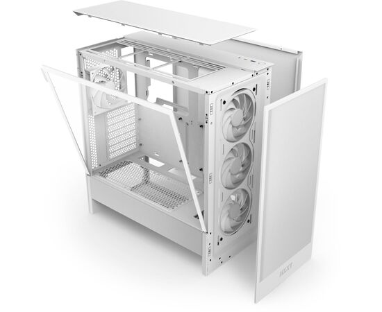 Корпус NZXT H5 Flow RGB Compact All White (CC-H52FW-R1), изображение 11 Корпус NZXT H5 Flow RGB Compact All White (CC-H52FW-R1), изображение 11