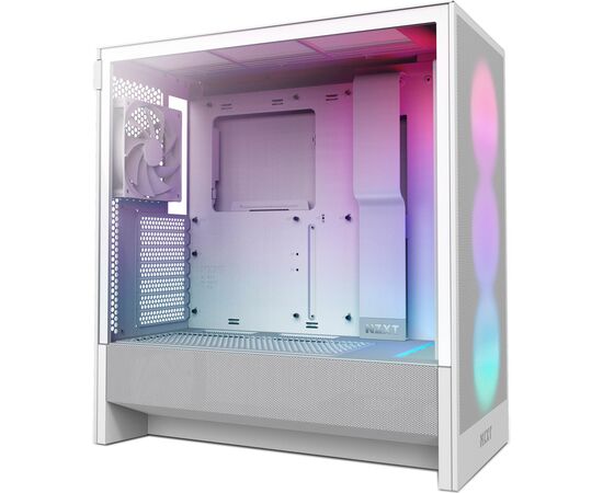 Корпус NZXT H5 Flow RGB Compact All White (CC-H52FW-R1), изображение 2 Корпус NZXT H5 Flow RGB Compact All White (CC-H52FW-R1), изображение 2