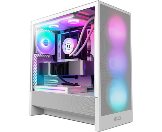 Корпус NZXT H5 Flow RGB Compact All White (CC-H52FW-R1)
