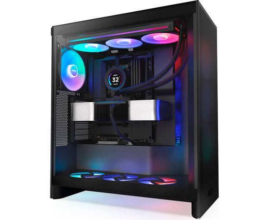 Корпус NZXT H7 Flow RGB All Black (CM-H72FB-R1), изображение 9 Корпус NZXT H7 Flow RGB All Black (CM-H72FB-R1), изображение 9