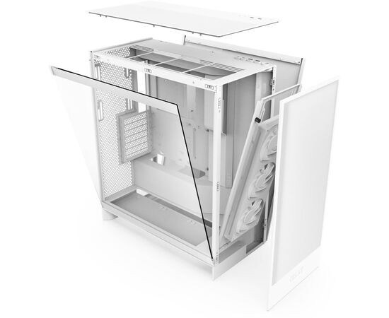 Корпус NZXT H7 Flow RGB All White (CM-H72FW-R1), изображение 10 Корпус NZXT H7 Flow RGB All White (CM-H72FW-R1), изображение 10