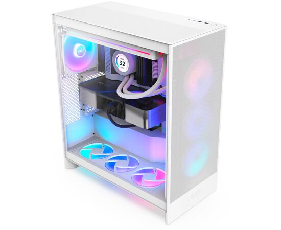 Корпус NZXT H7 Flow RGB All White (CM-H72FW-R1), изображение 8 Корпус NZXT H7 Flow RGB All White (CM-H72FW-R1), изображение 8