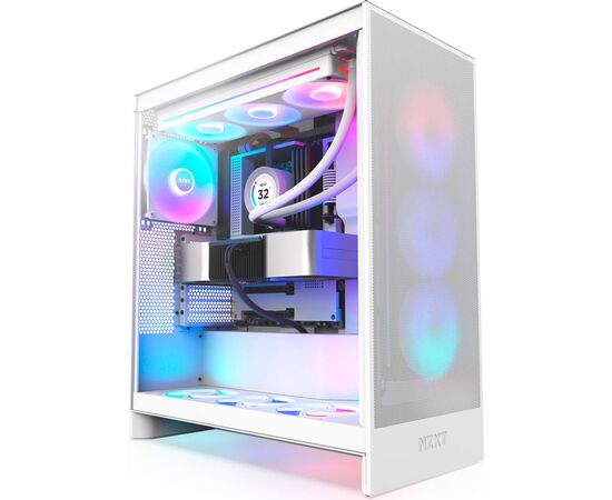 Корпус NZXT H7 Flow RGB All White (CM-H72FW-R1), изображение 9 Корпус NZXT H7 Flow RGB All White (CM-H72FW-R1), изображение 9