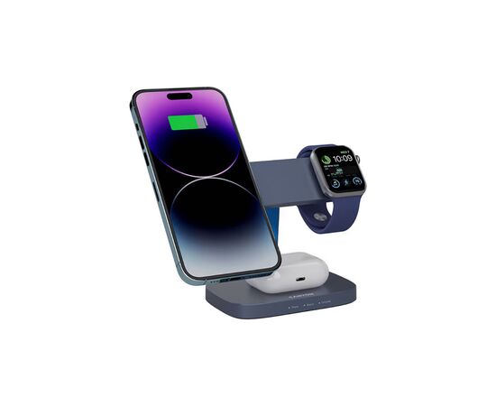 Зарядное устройство Canyon wireless charger HEXAGON WCS-310 3in1 DarkGrey/Blue (CNS-WCS310DGBL), изображение 7 Зарядное устройство Canyon wireless charger HEXAGON WCS-310 3in1 DarkGrey/Blue (CNS-WCS310DGBL), изображение 7