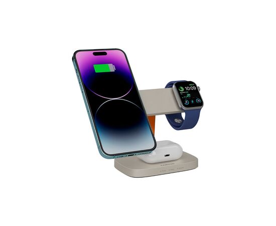 Зарядное устройство Canyon wireless charger HEXAGON WCS-310 3in1 LightGrey/Orange (CNS-WCS310LGOR), изображение 5 Зарядное устройство Canyon wireless charger HEXAGON WCS-310 3in1 LightGrey/Orange (CNS-WCS310LGOR), изображение 5