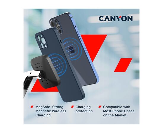 Зарядное устройство Canyon wireless charger WS-404 15W 4in1 Black (CNS-WCS404), изображение 6 Зарядное устройство Canyon wireless charger WS-404 15W 4in1 Black (CNS-WCS404), изображение 6