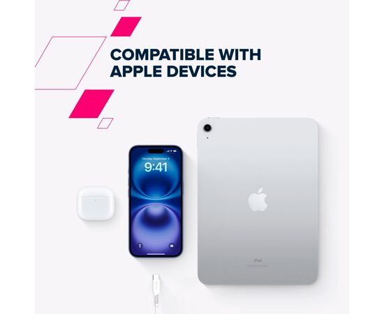 Дата кабель USB-C to USB-C 1.2m CC100SC 100W White Canyon (CNS-CC100SC12W), изображение 8 Дата кабель USB-C to USB-C 1.2m CC100SC 100W White Canyon (CNS-CC100SC12W), изображение 8