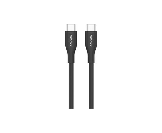 Дата кабель USB-C to USB-C 1.0m CC60SC10 60W Silicon Black Canyon (CNS-CC60SC10B), изображение 2 Дата кабель USB-C to USB-C 1.0m CC60SC10 60W Silicon Black Canyon (CNS-CC60SC10B), изображение 2