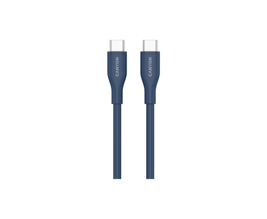 Дата кабель USB-C to USB-C 1.0m CC60SC10 60W Silicon Dark blue Canyon (CNS-CC60SC10DB), изображение 2 Дата кабель USB-C to USB-C 1.0m CC60SC10 60W Silicon Dark blue Canyon (CNS-CC60SC10DB), изображение 2