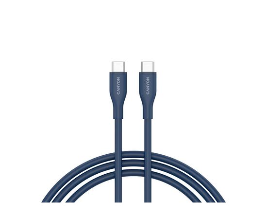 Дата кабель USB-C to USB-C 1.0m CC60SC10 60W Silicon Dark blue Canyon (CNS-CC60SC10DB)