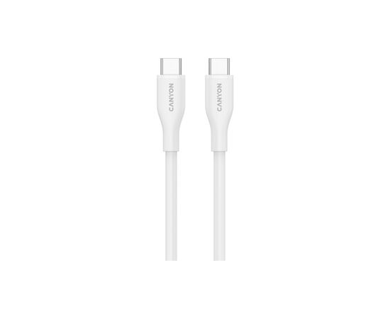 Дата кабель USB-C to USB-C 1.0m CC60SC10 60W Silicon White Canyon (CNS-CC60SC10W), изображение 2 Дата кабель USB-C to USB-C 1.0m CC60SC10 60W Silicon White Canyon (CNS-CC60SC10W), изображение 2