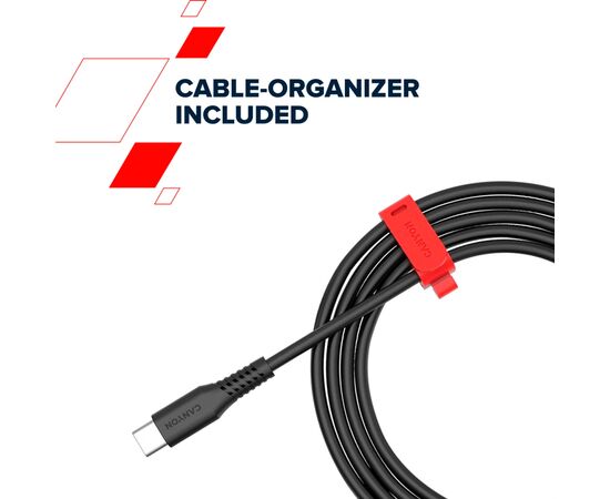 Дата кабель USB 2.0 AM to Type-C 1.2m AC18SC 18W White Canyon (CNS-AC18SC12W), изображение 4 Дата кабель USB 2.0 AM to Type-C 1.2m AC18SC 18W White Canyon (CNS-AC18SC12W), изображение 4