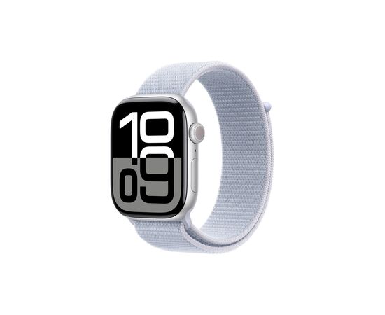 Смарт-годинник Apple Watch Series 10 GPS 46mm Silver Aluminium Case with Blue Cloud Sport Loop (MWWN3QH/A)