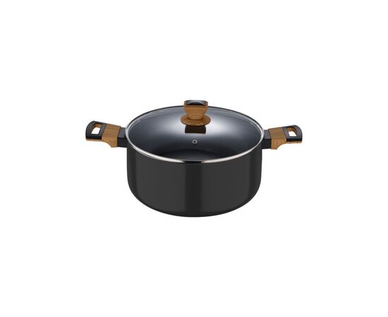 Кастрюля Bergner Earth black, з кришкою 20 см, 2.5 л (BG-32035-BK), изображение 2 Кастрюля Bergner Earth black, з кришкою 20 см, 2.5 л (BG-32035-BK), изображение 2