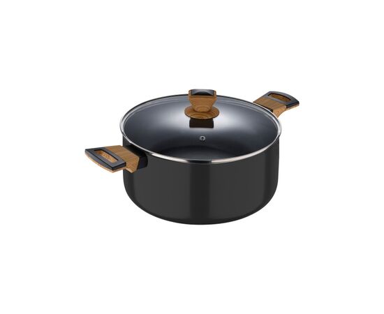 Кастрюля Bergner Earth black, з кришкою 20 см, 2.5 л (BG-32035-BK)