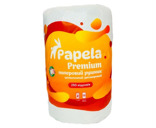 Паперові рушники Papela Premium 2 шари 250 відривів 1 рулон (4820270940105)