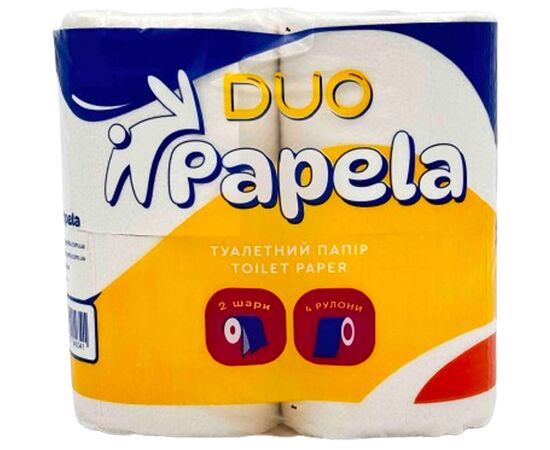 Туалетная бумага Papela Duo 2 слоя 120 отрывов 4 рулона (4820270940341)