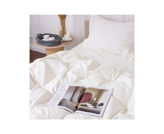 Постельное белье MirSon Poplin Line 002 Milky White 110x140 (2200006277323), изображение 3 Постельное белье MirSon Poplin Line 002 Milky White 110x140 (2200006277323), изображение 3