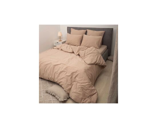 Постельное белье MirSon Cream beige Вареный хлопок 200х220 (2200007885329), изображение 5