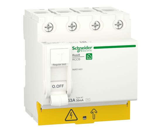 Дифференциальный автоматический выключатель Schneider Electric RESI9 4P 63A 30mA (R9R51463)