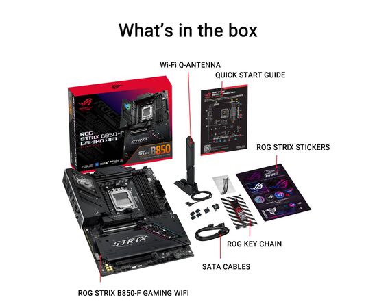 Материнська плата ASUS ROG STRIX B850-F GAMING WIFI, зображення 12 Материнська плата ASUS ROG STRIX B850-F GAMING WIFI, зображення 12