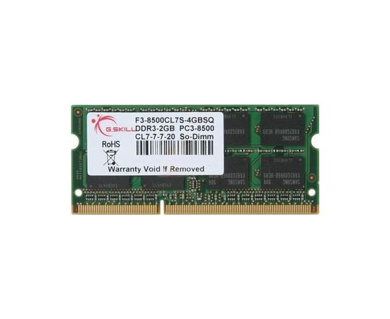 Модуль пам'яті для ноутбука SoDIMM DDR3 4GB 1066 MHz G.Skill (F3-8500CL7S-4GBSQ)